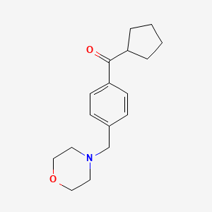 molecular formula C17H23NO2 B1324812 环戊基 4-(吗啉甲基)苯基酮 CAS No. 898770-77-9