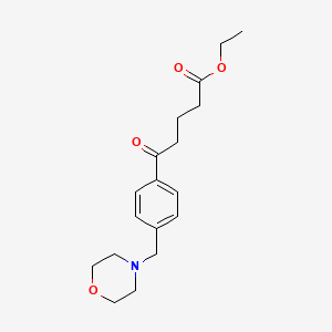 B1324814 Ethyl 5-[4-(morpholinomethyl)phenyl]-5-oxovalerate CAS No. 898770-83-7
