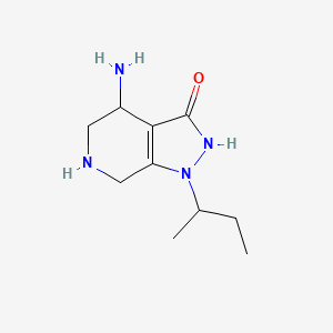 molecular formula C10H18N4O B13248150 4-Amino-1-(butan-2-yl)-1H,4H,5H,6H,7H-pyrazolo[3,4-c]pyridin-3-ol 