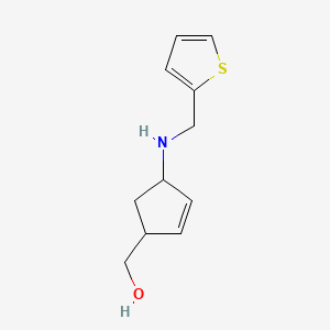 (4-{[(Thiophen-2-yl)methyl]amino}cyclopent-2-en-1-yl)methanol