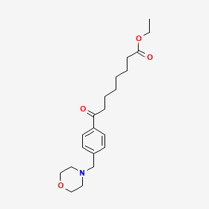 B1324817 Ethyl 8-[4-(morpholinomethyl)phenyl]-8-oxooctanoate CAS No. 898770-89-3