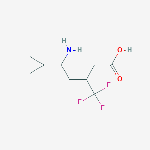 5-Amino-5-cyclopropyl-3-(trifluoromethyl)pentanoic acid