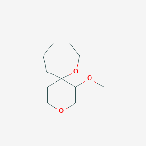 molecular formula C11H18O3 B13248274 1-Methoxy-3,7-dioxaspiro[5.6]dodec-9-ene 