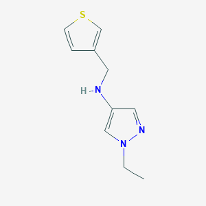 molecular formula C10H13N3S B13248302 1-ethyl-N-(thiophen-3-ylmethyl)-1H-pyrazol-4-amine 