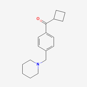 B1324833 Cyclobutyl 4-(piperidinomethyl)phenyl ketone CAS No. 898775-73-0