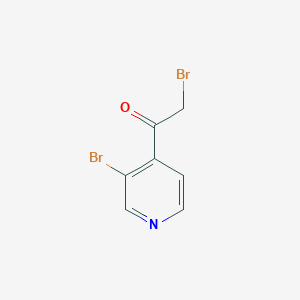 molecular formula C7H5Br2NO B13248336 2-Bromo-1-(3-bromo-pyridin-4-yl)-ethanone 