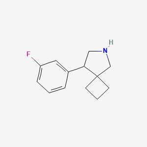 molecular formula C13H16FN B13248343 8-(3-Fluorophenyl)-6-azaspiro[3.4]octane 