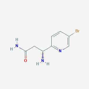 (3R)-3-Amino-3-(5-bromopyridin-2-YL)propanamide