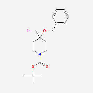 tert-Butyl 4-(benzyloxy)-4-(iodomethyl)piperidine-1-carboxylate