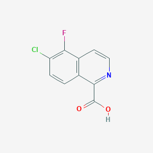 molecular formula C10H5ClFNO2 B13248387 6-Chloro-5-fluoroisoquinoline-1-carboxylic acid 