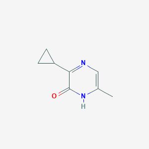 molecular formula C8H10N2O B13248401 3-Cyclopropyl-6-methyl-1,2-dihydropyrazin-2-one 