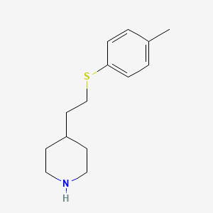 4-{2-[(4-Methylphenyl)sulfanyl]ethyl}piperidine