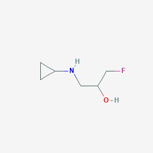 molecular formula C6H12FNO B13248427 1-(Cyclopropylamino)-3-fluoropropan-2-ol 