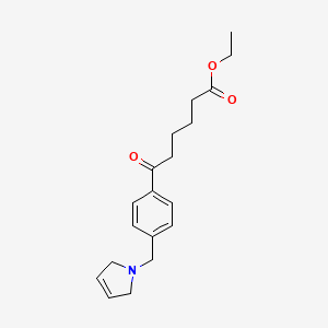 Ethyl 6-oxo-6-[4-(3-pyrrolinomethyl)phenyl]hexanoate