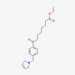 molecular formula C21H29NO3 B1324844 8-氧代-8-[4-(3-吡咯啉甲基)苯基]辛酸乙酯 CAS No. 898764-97-1