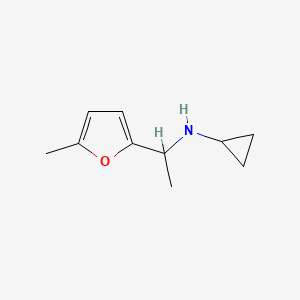 molecular formula C10H15NO B13248454 N-[1-(5-methylfuran-2-yl)ethyl]cyclopropanamine 