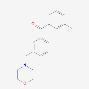 molecular formula C19H21NO2 B1324846 3-甲基-3'-吗啉甲基苯甲酮 CAS No. 898765-01-0