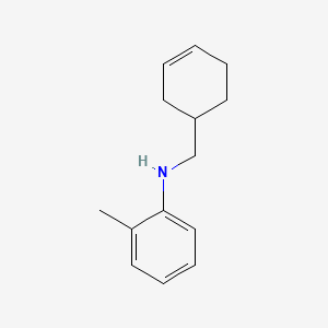 molecular formula C14H19N B13248466 N-(cyclohex-3-en-1-ylmethyl)-2-methylaniline 