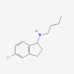 molecular formula C13H18ClN B13248467 N-Butyl-5-chloro-2,3-dihydro-1H-inden-1-amine 