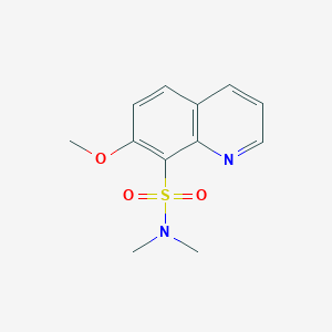 molecular formula C12H14N2O3S B13248480 7-Methoxy-N,N-dimethylquinoline-8-sulfonamide 