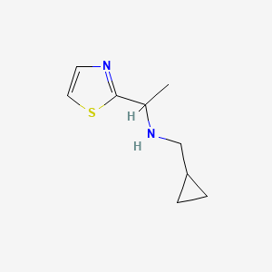 molecular formula C9H14N2S B13248490 (Cyclopropylmethyl)[1-(1,3-thiazol-2-yl)ethyl]amine 