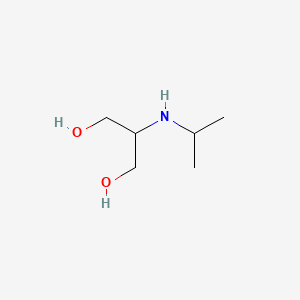 molecular formula C6H15NO2 B13248497 2-[(Propan-2-yl)amino]propane-1,3-diol 