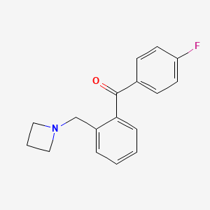 molecular formula C17H16FNO B1324856 2-Azetidinomethyl-4'-fluorobenzophenone CAS No. 898754-83-1