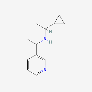 molecular formula C12H18N2 B13248597 (1-Cyclopropylethyl)[1-(pyridin-3-yl)ethyl]amine 