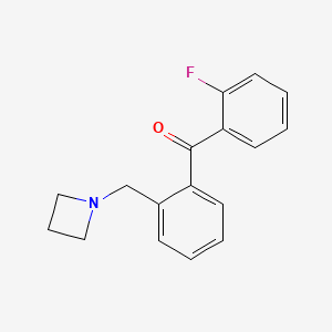 molecular formula C17H16FNO B1324860 2-Azetidinomethyl-2'-fluorobenzophenone CAS No. 898755-05-0