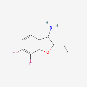 2-Ethyl-6,7-difluoro-2,3-dihydro-1-benzofuran-3-amine