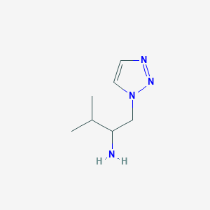 molecular formula C7H14N4 B13248622 3-Methyl-1-(1H-1,2,3-triazol-1-yl)butan-2-amine 