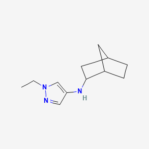 molecular formula C12H19N3 B13248627 N-{bicyclo[2.2.1]heptan-2-yl}-1-ethyl-1H-pyrazol-4-amine 