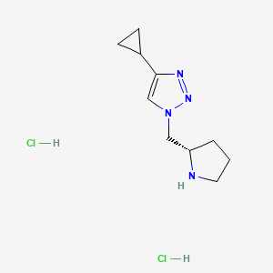 4-Cyclopropyl-1-{[(2S)-pyrrolidin-2-yl]methyl}-1H-1,2,3-triazole dihydrochloride