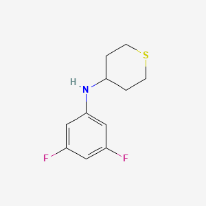 molecular formula C11H13F2NS B13248657 N-(3,5-difluorophenyl)thian-4-amine 