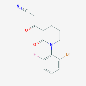 3-[1-(2-Bromo-6-fluorophenyl)-2-oxopiperidin-3-yl]-3-oxopropanenitrile