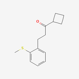 Cyclobutyl 2-(2-thiomethylphenyl)ethyl ketone