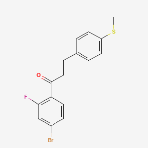 4'-Bromo-2'-fluoro-3-(4-thiomethylphenyl)propiophenone