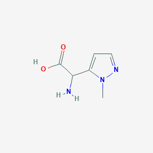 molecular formula C6H9N3O2 B13248746 2-Amino-2-(1-methyl-1H-pyrazol-5-yl)acetic acid 