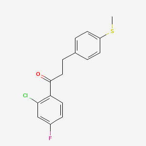 2'-Chloro-4'-fluoro-3-(4-thiomethylphenyl)propiophenone