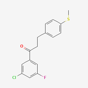 3'-Chloro-5'-fluoro-3-(4-thiomethylphenyl)propiophenone