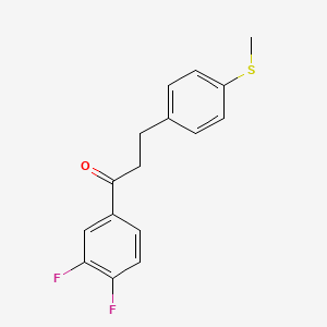 3',4'-Difluoro-3-(4-thiomethylphenyl)propiophenone