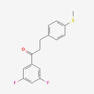 B1324880 3',5'-Difluoro-3-(4-thiomethylphenyl)propiophenone CAS No. 898781-81-2