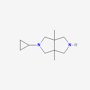 molecular formula C11H20N2 B13248808 2-Cyclopropyl-3a,6a-dimethyl-octahydropyrrolo[3,4-c]pyrrole 