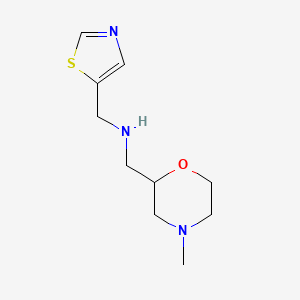 molecular formula C10H17N3OS B13248859 1-(4-Methylmorpholin-2-yl)-N-(thiazol-5-ylmethyl)methanamine 