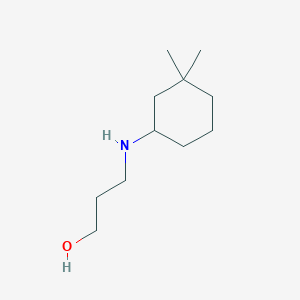 molecular formula C11H23NO B13248863 3-[(3,3-Dimethylcyclohexyl)amino]propan-1-ol 