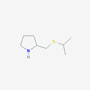 molecular formula C8H17NS B13248866 2-[(Propan-2-ylsulfanyl)methyl]pyrrolidine 