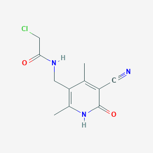 molecular formula C11H12ClN3O2 B1324887 2-chloro-N-[(5-cyano-2,4-dimethyl-6-oxo-1,6-dihydropyridin-3-yl)methyl]acetamide CAS No. 956076-74-7
