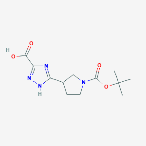 3-{1-[(tert-butoxy)carbonyl]pyrrolidin-3-yl}-1H-1,2,4-triazole-5-carboxylic acid