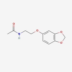 molecular formula C11H13NO4 B1324889 N-[2-(1,3-benzodioxol-5-yloxy)ethyl]acetamide CAS No. 956087-47-1