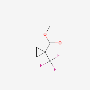 molecular formula C6H7F3O2 B1324890 Methyl 1-(trifluoromethyl)cyclopropane-1-carboxylate CAS No. 208242-25-5